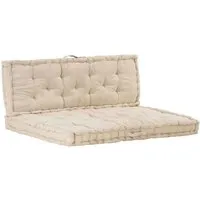 vidaXL Palettenauflage 2-TLG. - Bequeme Gartenkissen für Palettensofa - Polster für Stühle & Sessel, aus weicher Baumwolle mit dicker Polsterung für höchsten Komfort und eine stilvolle Aufwertung Ihres Außenbereichs.