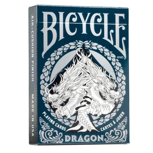 Bicycle Spielkarten, Unisex-Erwachsene, Bicycle Dragon Playing Cards, blau