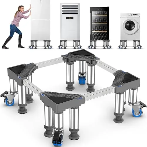NIUXX Universal Waschmaschinen Untergestell: Verstellbare Sockel für 45-68cm Waschwaschine Trockner Kühlschrank