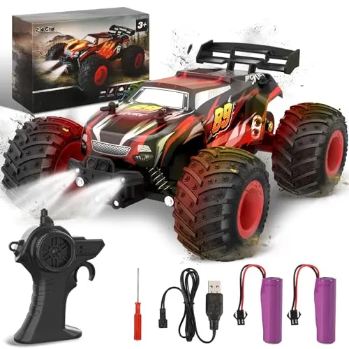 Fivejoy Ferngesteuertes Auto Ab 3-8 Jahre-25KM/H RC Auto Off-Road, 2WD All Terrain 2.4GHz RC Truck Mit 2 Batterien, Spielzeug Ab 3 4 5 6 7 8 Junge, Spielzeug Geschenk für Kinder Kinder Adventskalender