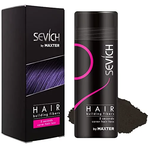 Streuhaar zur Haarverdichtung - Schütthaar, um den Haarmangel sofort zu verbergen - Haarpuder 100% natürlicher Baumwolle für Männer und Frauen (Dunkelbraun 25g)
