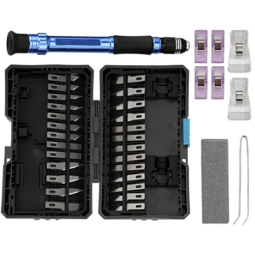 Bastelmesser-Set 36-tlg. Modellbau-Bastelmesser Skalpellmesser Schnitzmesser Modellbau-Werkzeug Bastelset Präzisionscutter Modellbaucutter Bastelmesserskalpell