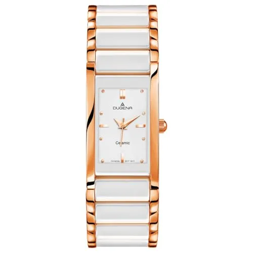 Dugena Damen Quarz-Armbanduhr Quadra Ceramica von Dugena