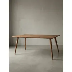Esszimmertisch REPA 180 x 80 cm - Rustikales Sheesham Massivholz - Esstisch im Landhausstil für 6-8 Personen, mit abgerundeten Tischbeinen und pflegeleichter Oberfläche, perfekt für gemütliche Esszimmer.