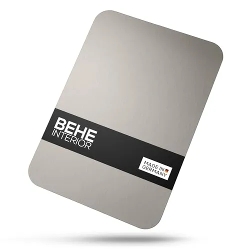 BEHE Schneidebrett Edelstahl - Hygienisch & Antibakteriell - Hackbretter aus lebensmittelechtem Edelstahl, antibakteriell und rostfrei – ideal für hygienische Zubereitung von Lebensmitteln. Platzsparend und mit rutschfesten Gummi-Gleitern für sicheren Halt.