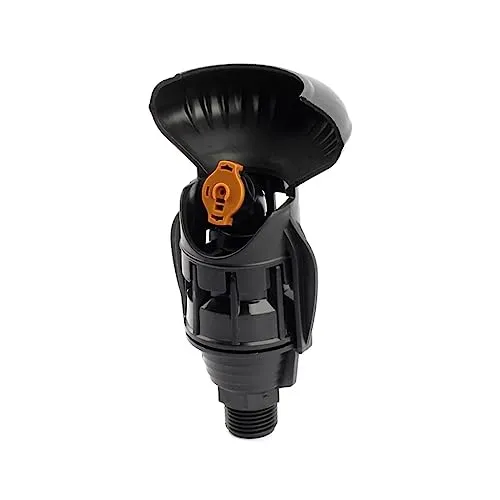 Rotationssprenger für Bewässerung, super 10 + Windabweiser 180 °, 1/2 Zoll männlich, 360 ° drehbar, mit Reichweite bis zu 10 m und Arbeitsdruck von 2,5 bis 4 bar. [braun] Deckel für Sprinkler