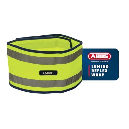 ABUS Reflektorband Lumino Reflex Wrap - Flexibles Rucksackband für bessere Sichtbarkeit beim Radfahren, Wandern, auf dem Schulweg - Gelb