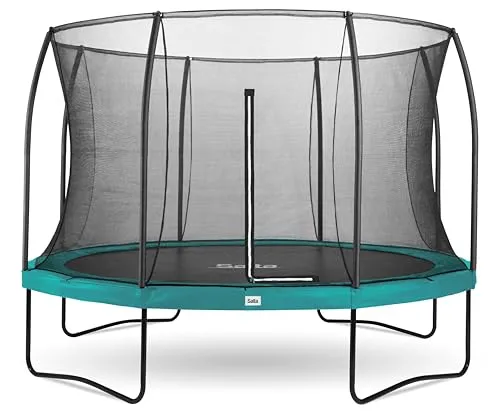 Salta Trampoline Comfort Combo Edition 427 cm 14ft Grün - Trampoline der Comfort Edition mit Sicherheitsnetz, ideal für sicheres Springen und Spaß im Garten, kombiniert Qualität und besten Preis-Leistungs-Verhältnis.