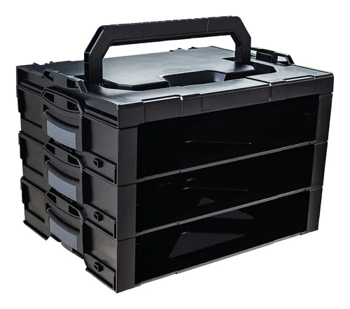 Bosch-Sortimo Sortimentskasten i-BOXX Rack - Sortiments- & Werkzeugkoffer, ideal für die Organisation mit einer Belastbarkeit von 100 kg und klappbarem Griff für einfachen Transport.