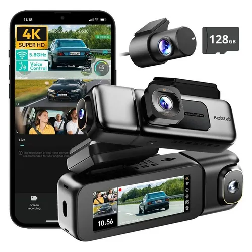 Botslab G980H 3-Kanal Dashcam 4K mit GPS und WiFi
