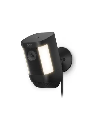RING Spotlight Cam Pro - Wired, Überwachungskamera mit Live-Video - Amazon Alexa Geräte, bietet fortschrittliche Bewegungserfassung und Gegensprechfunktion für optimale Sicherheit zu Hause.