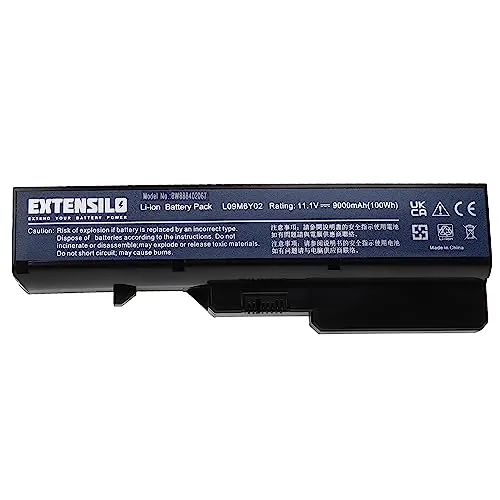 EXTENSILO Akku kompatibel mit Lenovo IdeaPad G780, G770, G575M, G575L, G575G, G770L, G770E, G770A Notebook (9000 mAh, 11,1 V, Li-Ion)