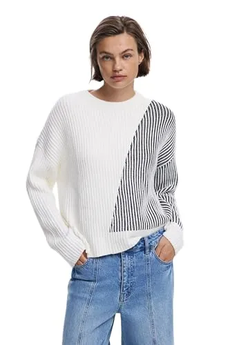 DESIGUAL MAGLIA DONNA BIANCO