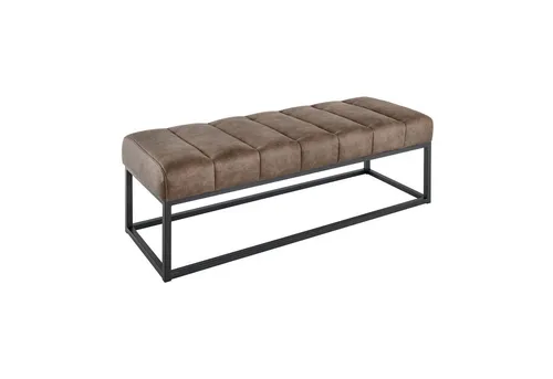 riess-ambiente Sitzbank PETIT BEAUTÉ 110cm vintage taupe / schwarz (Einzelartikel, 1-St), Flur · Microfaser · Metall · Schlafzimmer · Design