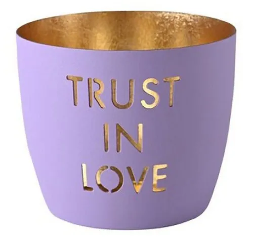 Giftcompany Kerzenhalter Windlicht Madras Trust in Love Lila