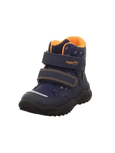 Superfit Jungen Glacier Warm Gefütterte Gore-tex Schneestiefel, Blau Orange 8020, 23 EU Weit - Stiefel für Jungen, mit flexibler, rutschfester Sohle für sicheren Halt bei Schnee und Glätte - ideal für breitere Füße.