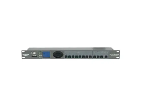 Showtec DR Pro Rack DMX Recorder - Lichtsteuerung mit 5 Stunden Aufnahmezeit, 8 Speicherplätzen und einfacher Bedienung für unerfahrene Nutzer. Ideal für professionelle Lichtshows und Events.