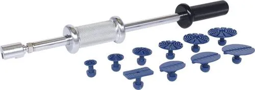 KS Tools Set Karosserie Ausbeulgarnitur 11 tlg. Profi-Ausbeul-Gleithammer-Satz - Hämmer - Ideal für präzise Dellen- und Beulenreparaturen ohne Lackieren, erzielt beste Ergebnisse durch flexible Handhabung.