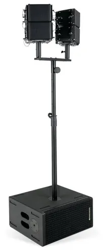 Pronomic V-Array PA-System 2.1 mit 400 Watt - Aktives Lautsprechersystem für bis zu 100 Zuhörer, 3-Wege-Konfiguration für klaren Klang und inklusive Kabel und Zuleitungen.