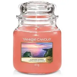 Yankee Candle Duftkerze Cliffside Sunrise 411 g - Hochwertige Duftkerze im Glas, ideal zur Raumgestaltung. Genießen Sie bis zu 75 Stunden entspannenden Duft mit einem einzigartigen Aroma.