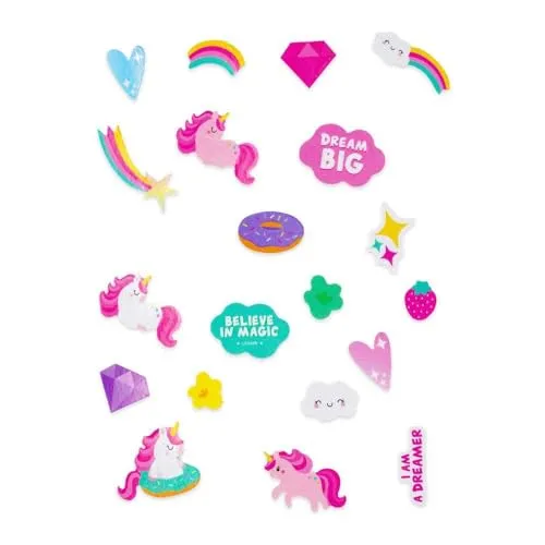 Legami Reflektierende Aufkleber für Fahrrad, reflektierend, beständig gegen Sonne und Regen, einfach anzubringen und zu entfernen, Fahrraddekoration für Kinder, Unicorn