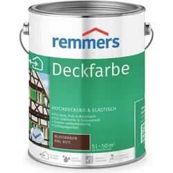 Remmers Wetterschutzfarbe Deckfarbe anthrazitgrau (RAL 7016) 5 Liter - Farben & Lacke, wetterfeste Deckfarbe für langlebigen Schutz und ansprechende Optik, ideal für Außenanstriche.