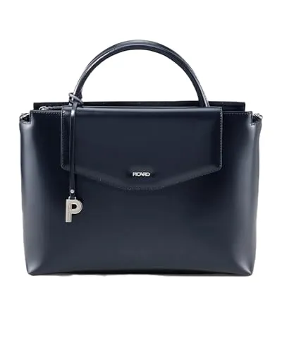 Picard Handtasche Damen Berlin Dunkelblau - Damen-Schultertaschen mit elegantem Design, aus hochwertigem glatten Rindsleder gefertigt, ideal für Alltag und Freizeit mit praktischem Stauraum und hohem Tragekomfort.