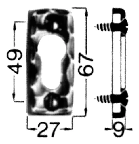 Rowe Schlüssel-Rosette Nr.283 PZ Ei