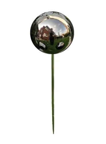 Rosenkugel Edelstahl schwarz poliert 15 cm mit Stab 80 cm - Wetterfeste Rosenkugel für den Garten, ideal für Balkon und Veranda. Mit modernem Design und polierter Oberfläche bringt sie stilvolle Akzente in jeden Außenbereich.