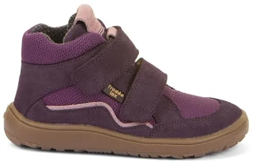Froddo Barefoot Tex Autumn Purple Größe EU 38 - Wasserdichte Mid-Cut Ankle Boots für Kinder, bieten ein angenehmes Barfußgefühl und eine extra flexible Laufsohle – ideal für Abenteuer in der Natur.