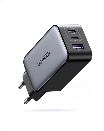 UGREEN NEXODE USB C Ladegerät 65W – 3-Port PD Netzteil - Ladegeräte & Dockingstationen mit 65W Leistung, ideal für schnelles Laden von mehreren Geräten gleichzeitig dank 3-Port Design und kompakter Größe.