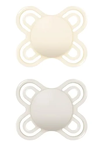 MAM Perfect Start S188 Schnuller - Ultraweicher SkinSoftTM Silikonschnuller für Neugeborene (0-2 Monate), extra dünn und flexibel, mit selbststerilisierbarer Box für einfache Hygiene.