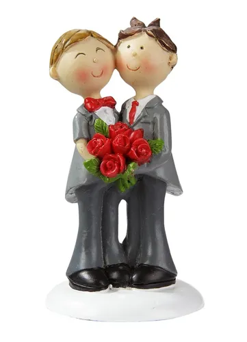 Deko-Figur Tortenfigur Tortenaufsatz Hochzeitspaar Brautpaar Männer Hochzeit