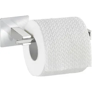 Wenko Toilettenpapierhalter Quadro, zum Kleben, für 1 Rolle, aus Edelstahl