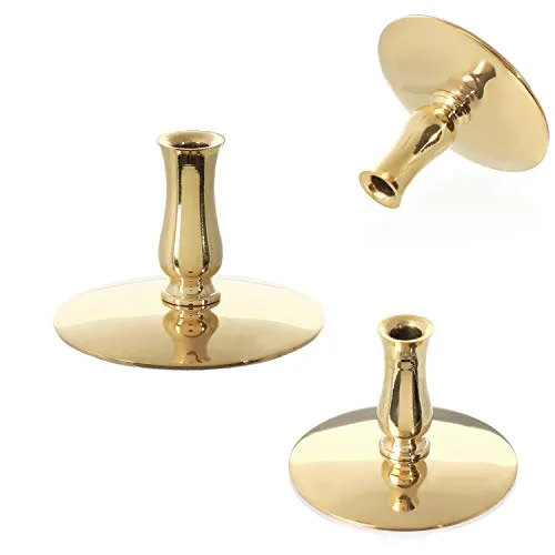 NKlaus 3x Kerzenhalter aus Messing in Gold in gold von NKlaus