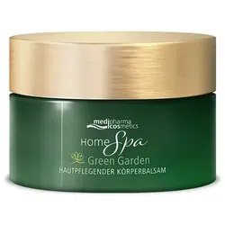 Medipharma cosmetics Home Spa Green Garden Körperbalsam - Arzneimittel für geschmeidige Haut, mit Sheabutter und Bio-Eukalyptus-Extrakt für intensive Feuchtigkeit und ein seidig-weiches Gefühl.