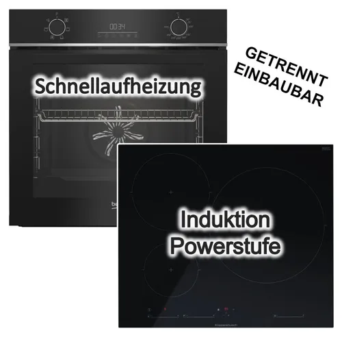 Herdset Beko Backofen SteamShine mit Küppersbusch Induktionskochfeld autark 60cm
