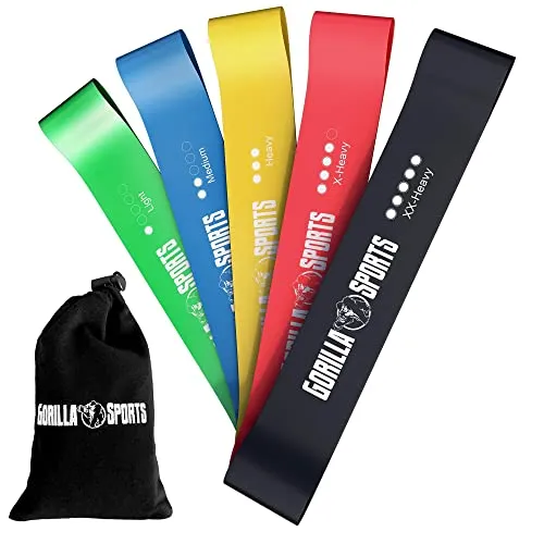 Produktbild GORILLA SPORTS Trainingsbänder Fitnessbänder 5er Set
