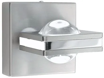 Paul Neuhaus Q-Fisheye LED Wandleuchte 2-flammig - Smart Home Wandleuchte mit RGB-Farbwechsel, dimmbar und steuerbar per Fernbedienung oder Alexa. Ideal für Schlafzimmer oder Flur, speichert die letzte Lichtfarbe.