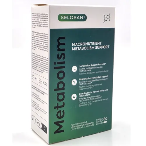 Selosan Kapseln – Unterstützung des Makronährstoffstoffwechsels - Vitamine – Fördert den Energiestoffwechsel und Vitalität mit natürlichen, veganen Inhaltsstoffen in Premium Schweizer Qualität.