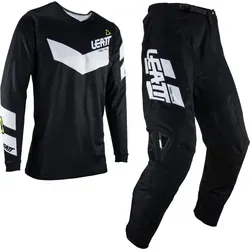 Leatt 3.5 Ride 2023 Motocross Jersey und Hose Set, schwarz-weiss, Größe XS für Männer