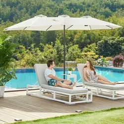 SONGMICS Doppelsonnenschirm 460x270 cm mit Kurbel - Der SONGMICS Doppelsonnenschirm bietet mit seinem extra großen Schirmtuch (460 x 270 cm) optimalen UV-Schutz (UPF 50+). Robust, einfach zu bedienen und schnell aufzubauen – ideal für entspannte Stunden im Freien.
