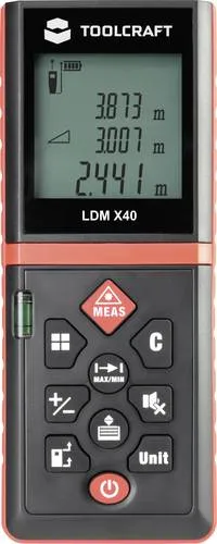 TOOLCRAFT LDM X40 Laser-Entfernungsmesser 40m