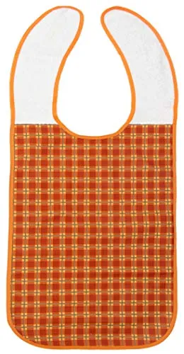 ZOLLNER Lätzchen für Erwachsene 45x90 cm, orange, wasserdicht, waschbar