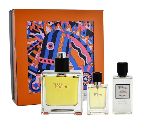 Hermes Terre d´Hermes Geschenkset - Herren Parfum Set mit 75ml Eau de Parfum, 12,5ml Parfum und 40ml After Shave Lotion – das perfekte Geschenk für anspruchsvolle Männer.