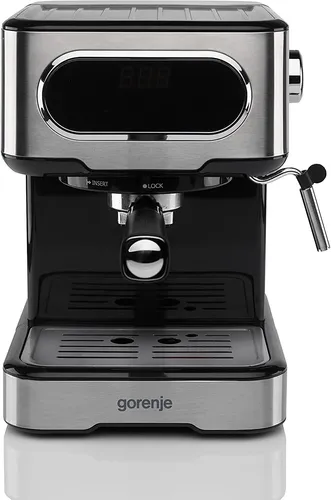Gorenje ESCM15DBK Espressomaschine mit Siebträger - Siebträgermaschine mit 15 Bar Druck, professionellem Milchaufschäumer und TouchControl für perfekten Cappuccino und heiße Getränke. Ideal für Kaffeeliebhaber!