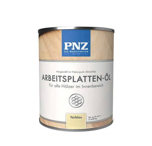 PNZ - Die Manufaktur Holzöl Arbeitsplatten-Öl, sehr beständig, für Küchenholz und Arbeitsplatten