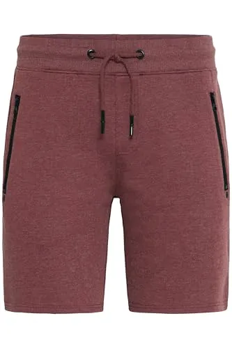 !Solid Sweatshorts SDTaras - Kurze Hose mit Reißverschlusstaschen in Rot XXL - Herren-Shorts mit praktischen Reißverschlusstaschen, ideal für Sport und Freizeit. Bequem und stylisch in Wine Red Melange.