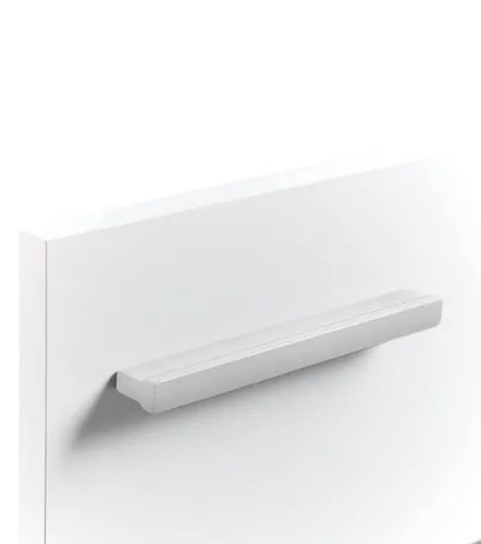 mokebo Möbelgriff Der Griffige (aus Aluminium), auch als Griff für Möbel, Schrankgriff oder Türgriff in Weiß, 2er-Set