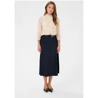 Rock LodisaSZ Gerade Passform Satin-Midirock - Der elegante Satin-Midirock für Damen besticht durch eine lockere Passform und einen elastischen Bund. Ideal für vielseitige Outfits im Alltag oder zu besonderen Anlässen.